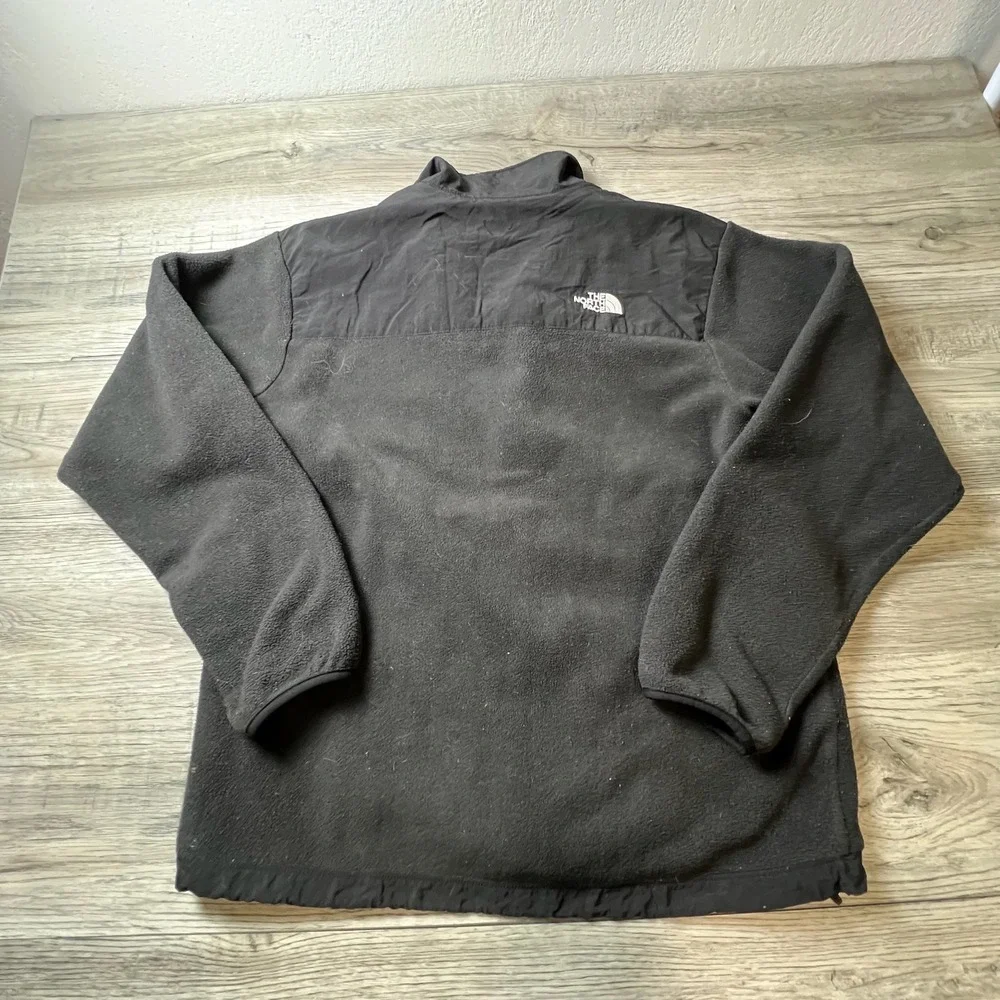 The North Face Fleece Jacket Mens Medium Black Full Zip Denali Style Mock Neck